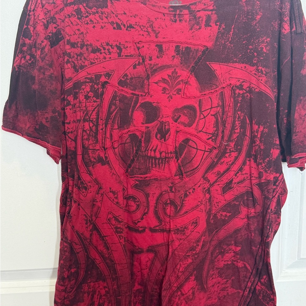 Helix Dark Red Skull Graphic Tee